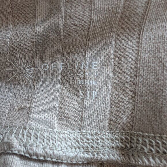 Offline by Aerie Beige OG Groove Midi Skirt Ribbed Side Slits Size Small Neutral - Picture 8 of 11